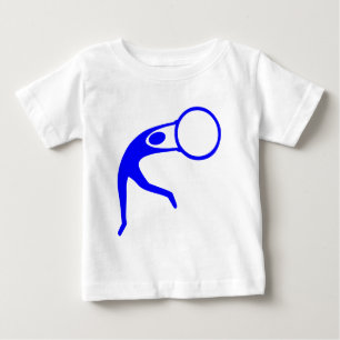 リズミカル体操姿 – 青 ベビーTシャツ
