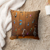 リズミカル調和：音楽踊りスタイルピローカバー クッション (ブランケット)