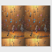 リズミカル調和：音楽踊りスタイル ラッピングペーパー (フラット)