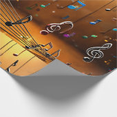 リズミカル調和：音楽踊りスタイル ラッピングペーパー (角)