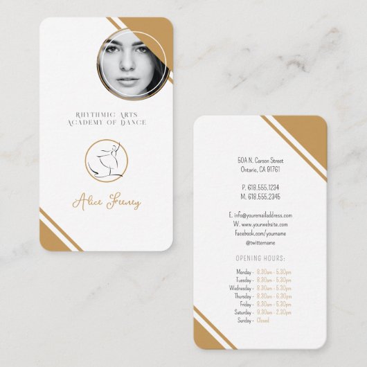 リズミカル |ダンス 名刺 (正面/裏面)