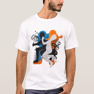 リズミックフュージョン: 影と色彩のダンス Tシャツ