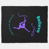 リズミッ信じク体操が可能 フリースブランケット (正面(横))