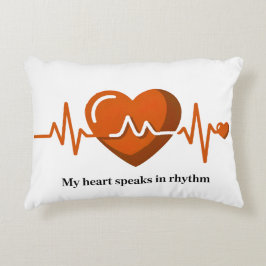 リズムで語る私の心 EKG ハートビート アクセントピロー