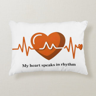 リズムで語る私の心 EKG ハートビート アクセントピロー
