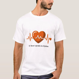 リズムで語る私の心 EKG ハートビート Tシャツ