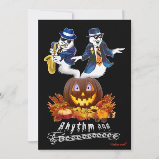 リズムとブー！ハロウィンジャズパーティー招待状 招待状 (正面)