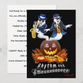 リズムとブー！ハロウィンジャズパーティー招待状 招待状 (正面/裏面)