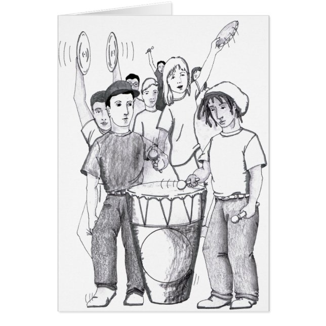 リズムのドラム踊りの人々 (正面)