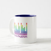 リズムのマグの帽子のmousepadを感じて下さい ツートーンマグカップ (正面左)