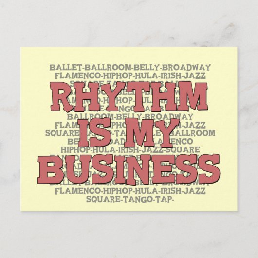 リズムは私の仕事だ ポストカード (正面)