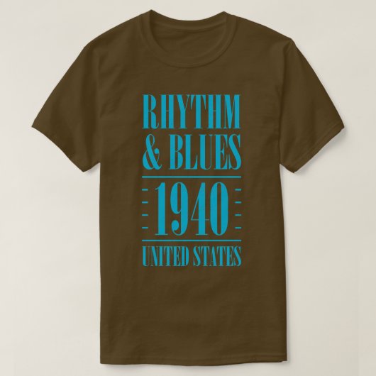 リズムアンドブルース1940ヴィンテージ Tシャツ (デザイン正面)