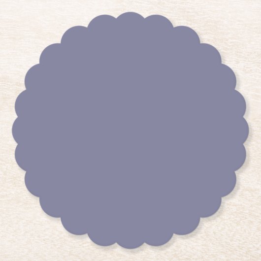 リズムパープル無地のプレーンカラー ペーパーコースター (正面)