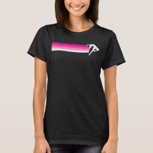 リズム体操バトントワリング少女レトロバト Tシャツ
