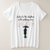 リズム・オブ・ザ・レイン 女性用 プラスサイズTシャツ (デザイン正面)