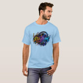 リズム – 抽象的な幾何学モダンアート Tシャツ (正面フル)