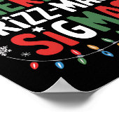 リズメリーマシグマおもしろいジェネラルアルファXマスサンタ ポスター (角)