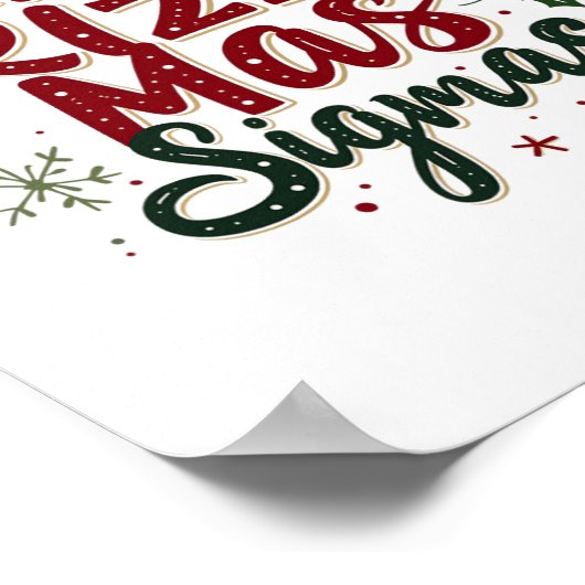 リズメリーマシグマスおもしろいジェネラルアルファクリスマスサンタC ポスター (角)