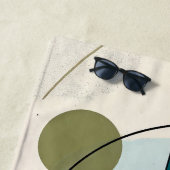 リズモダンミカルな円を持つ幾何学的抽象芸術 ビーチタオル (インサイチュ)