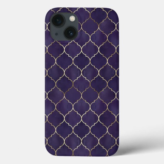リズ王室のム:紫色のアンダルシアのモロッコのジオメトリ Case-Mate iPhoneケース (裏面)