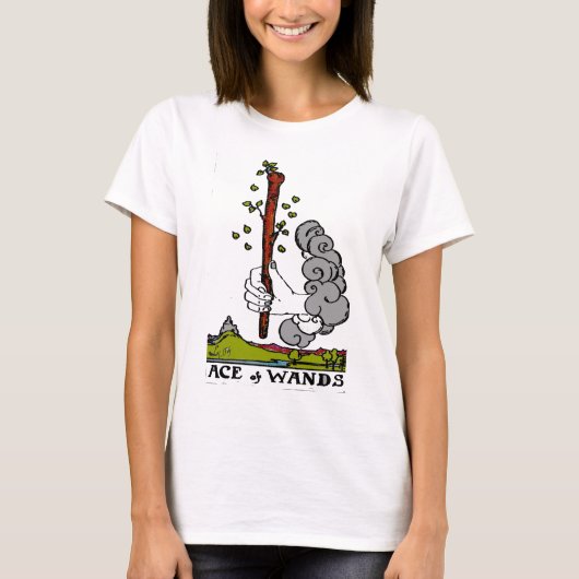 リズLOZ著細い棒TARORTカードDESIGのエース Tシャツ (正面)
