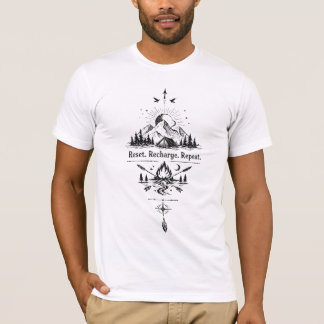 リセット。リチャージ。リピート。 Tシャツ