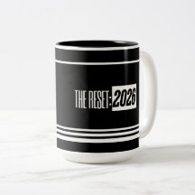 リセット 2026 モダン ブラック&ホワイト マグ
