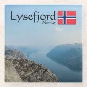 リセフィヨルドノルウェー ガラスコースター (正面)