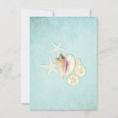 リセプション ビーチ ショア シェルズ オーシャン デスティネーション 招待状 (裏面)