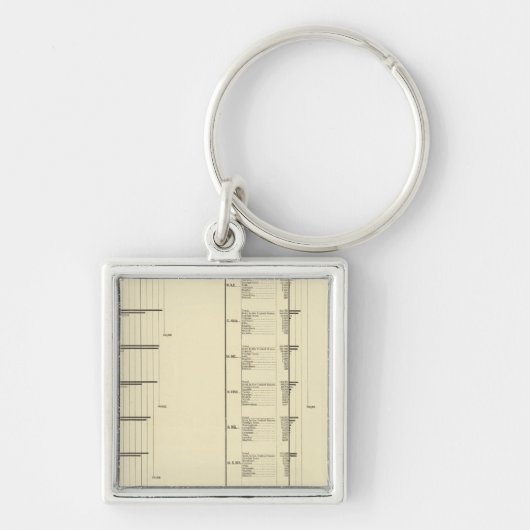 リソグラフ化された統一された州集団図 キーホルダー (正面)