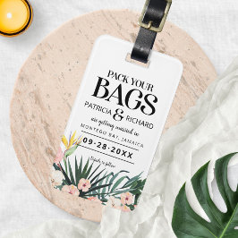 リゾートウェディングのSave the Date ラゲッジタグ