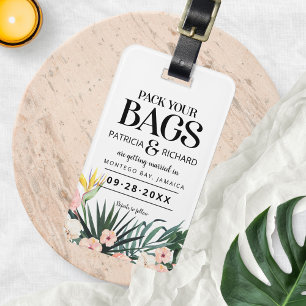 リゾートウェディングのSave the Date ラゲッジタグ