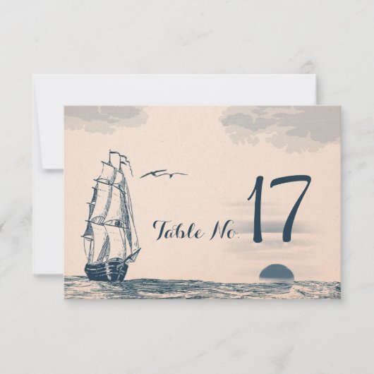 リゾートウェディング テーブルナンバー (正面)