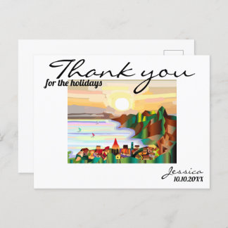 リゾート、シーコースト、帆船 ポストカード