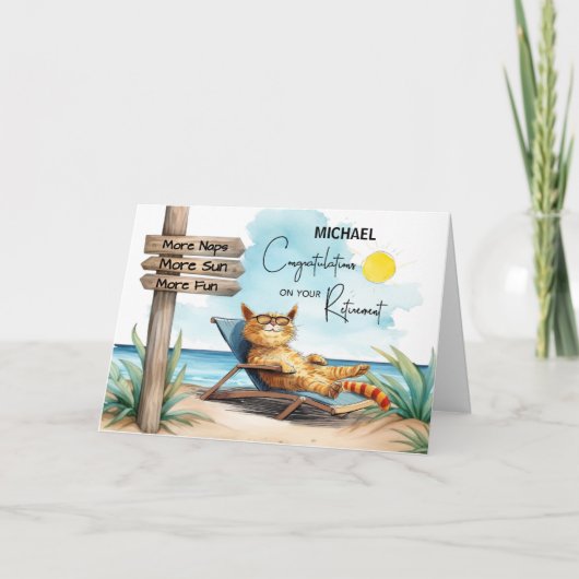 リタイアおめでとう猫リラキシン カード (正面)