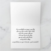 リタイアおもしろいメントカード、スリーピングタイガー カード (内部)