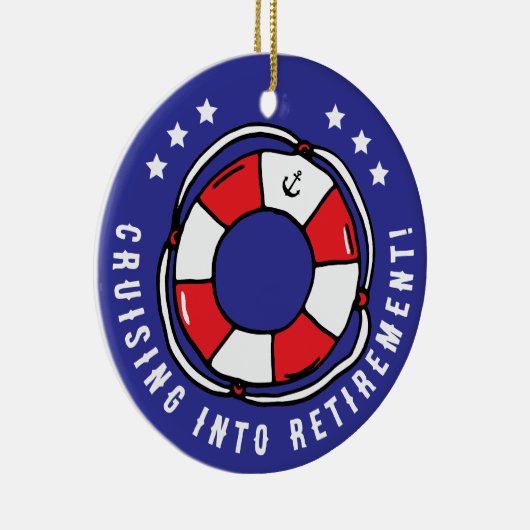 リタイアおもしろいルクルーズバケーション引用文 セラミックオーナメント (右)