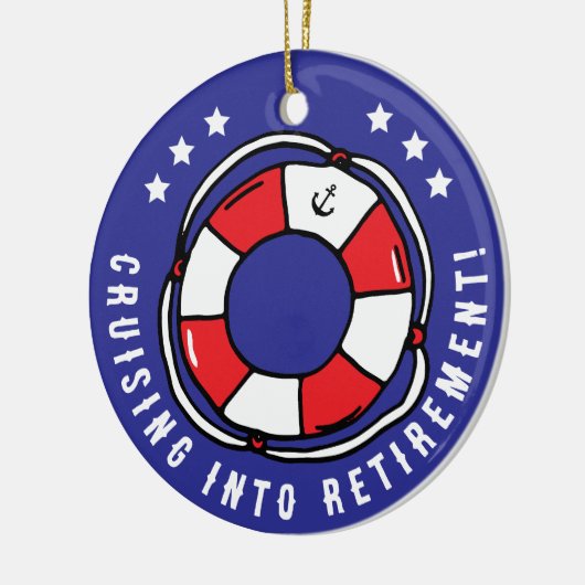 リタイアおもしろいルクルーズバケーション引用文 セラミックオーナメント (左)