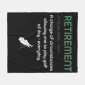 リタイアおもしろいルゴルフ – ゴルファー退職したギフト フリースブランケット (正面(横))