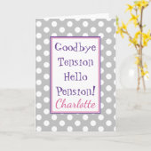 リタイアおもしろいルハローペンションカード カード (黄色い花)