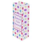 リタイアおもしろいルハローペンション引用文カラフル ワインギフトバッグ (正面アングル)