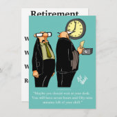 リタイアおもしろいルユーモアパーティの招待状 招待状 (正面/裏面)