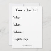 リタイアおもしろいルユーモアパーティの招待状 招待状 (裏面)