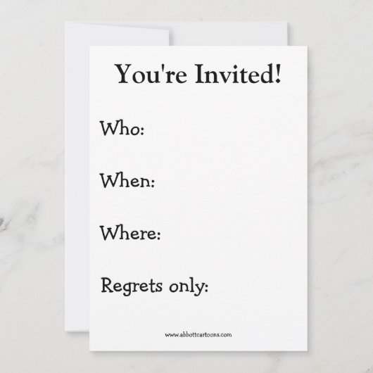 リタイアおもしろいルユーモアパーティの招待状 招待状 (裏面)