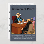 リタイアおもしろいルユーモアパーティの招待状 招待状 (正面/裏面)