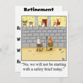 リタイアおもしろいルユーモアパーティの招待状 招待状 (正面/裏面)