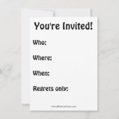 リタイアおもしろいルユーモアパーティの招待状 招待状 (裏面)