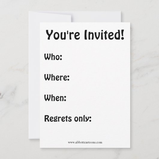 リタイアおもしろいルユーモアパーティの招待状 招待状 (裏面)