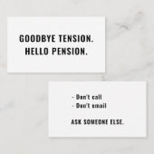 リタイアおもしろいンギャグサヨーンテンションハローペンション 名刺 (正面/裏面)