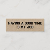 リタイアおもしろいンクラフトミニ名刺 スキニー名刺 (正面)